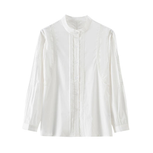 「K」洛诗琳34338法式镂空衬衫2025夏季设计感宽松别致衬衫10242 商品图2