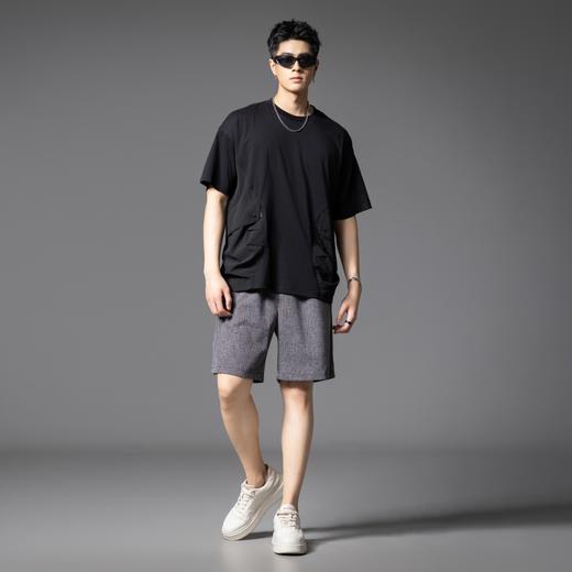 PINLI品立2025夏季新款男士薄款宽松短裤潮牌直筒百搭休闲五分裤B252117088 商品图2