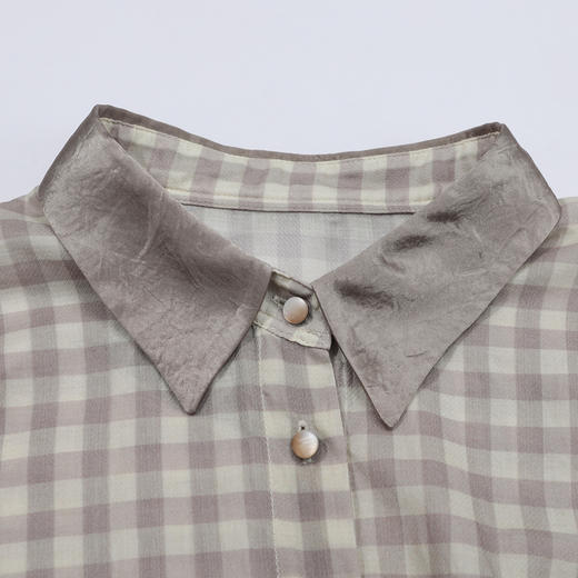 谜底连衣裙泡泡袖2025夏新品复古风度假印花合身X型长裙252ML0607 商品图3