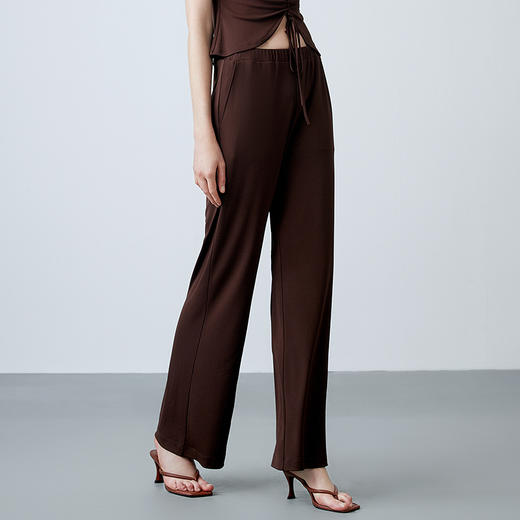 EITIE爱特爱夏季新款高腰显瘦百搭休闲裤长裤7805510 商品图2