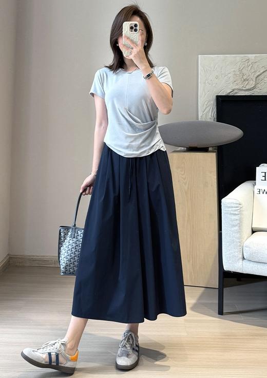 山本轻防晒砂纸裙裤速干阔腿裤不贴腿凉感8分裤A型伞裤 商品图4