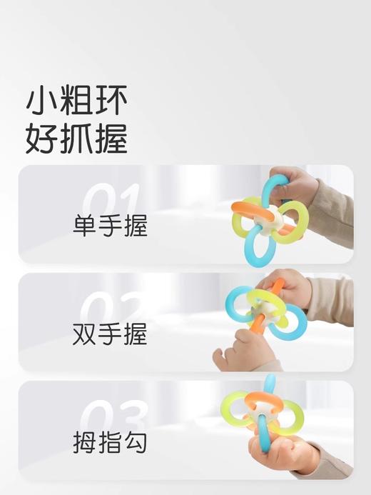 世喜曼哈顿手抓球牙咬胶婴幼儿硅胶可磨牙口欲期玩具防吃手小月龄 商品图3