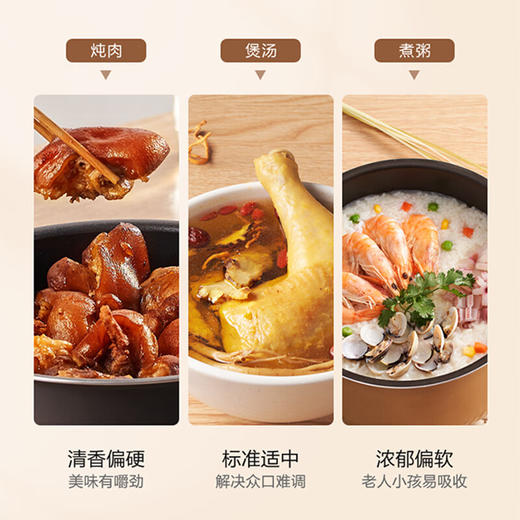 美的（Midea）5升大容量 电压力锅 家用黑晶双胆 智能高压锅 一键收汁 预约定时 电饭锅MY-YL50M1-702 商品图3