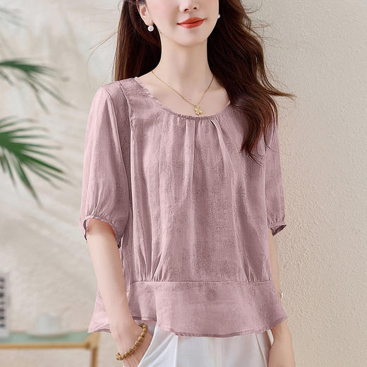 苎麻宽松薄款小衫，时尚气质棉麻上衣潮HR-YUMO8950 商品图3