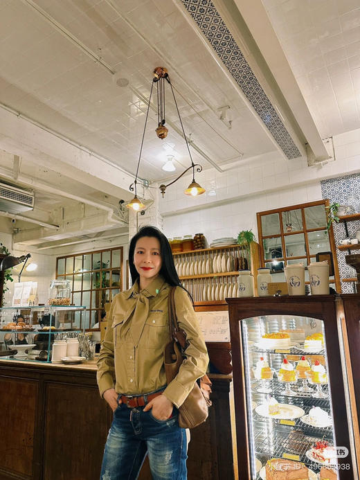 渠道圆正 356款 甜美帅气 猎装风 miu高支棉  小领巾 长袖衬衫 我穿40不宽裕 商品图1