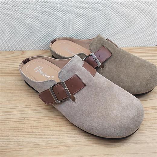 豪行夏季新款24230135真皮休闲平跟女鞋凉鞋拖鞋凉拖 商品图3