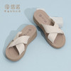 信诺真皮妈妈拖鞋2025夏季新款厚底外穿时尚一字拖舒适软底女鞋子5L950-52 商品缩略图1