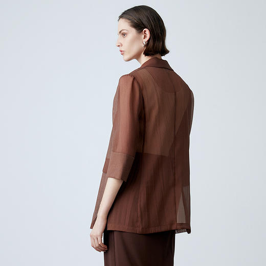 EITIE爱特爱夏季新款休闲网纱透视轻薄西装外套7803508 商品图4