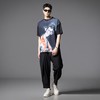PINLI品立2025夏季新款男士人物印花宽松短袖T恤潮牌高街休闲上衣B252111082 商品缩略图4