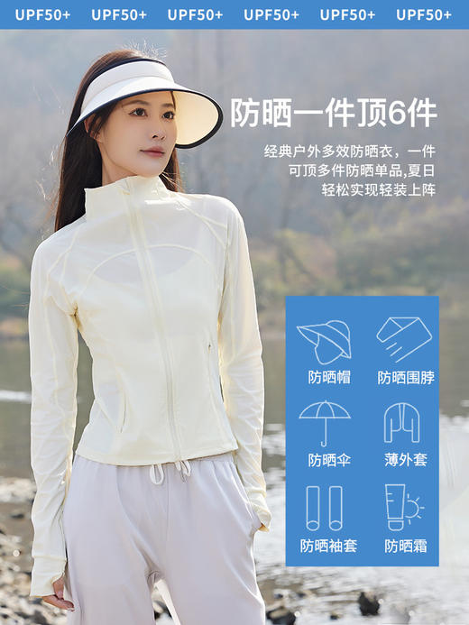 【立领防晒衣女】夏季外套冰丝透气 新款防紫外线修身拉链防晒服 原纱防晒衣 商品图2