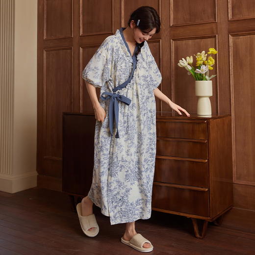 【板嫣甜美国风花边睡裙】自带bar 精选高质100%云朵棉材质 宽松版型 包容性强 无束缚感 随意自在 商品图4