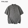 PINLI品立2025夏季新款潮流休闲立领短袖T恤宽松简约百搭男士体恤B252111089 商品缩略图3