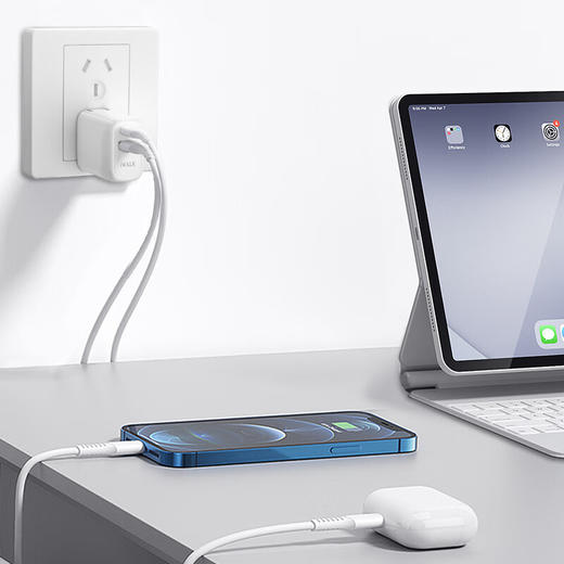 爱沃可（iWALK）苹果16/15充电器ADL027 30W氮化镓iPhone16ProMax快充头兼容PD20W适用华为小米苹果ipad平板手机快充头 经典白 商品图3