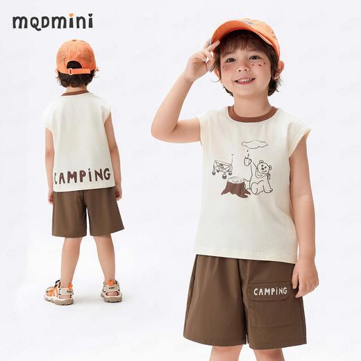 【凉感抑菌套装】【90-140】【MQDmini】男童背心短裤套装 商品图2