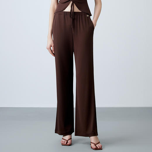 EITIE爱特爱夏季新款高腰显瘦百搭休闲裤长裤7805510 商品图1