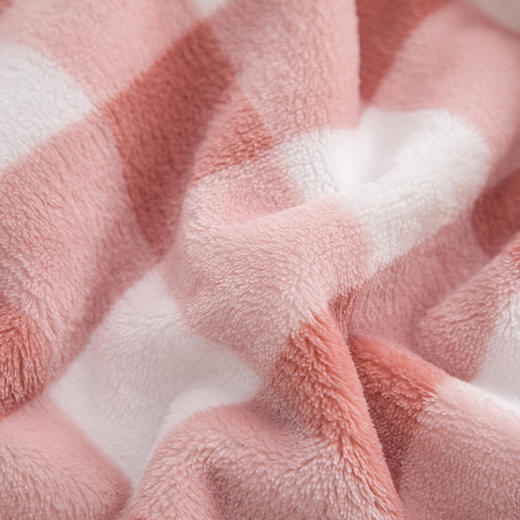 （粉色格）玉兔绒披肩毯FN-T9014(A) 商品图7