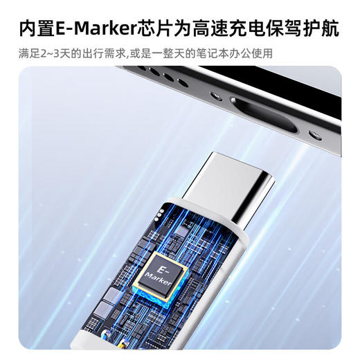 【国家3C认证】爱沃可（iWALK）拉拉宝20000毫安充电宝LPR002L/C 自带线双向65W快充便携笔记本电脑适用苹果华为小米小巧大容量手机电源 商品图1