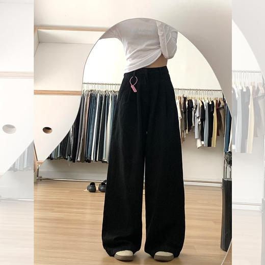 <曾小咸推荐> 褶皱牛仔裤  商品图0