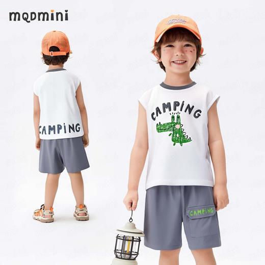 【凉感抑菌套装】【90-140】【MQDmini】男童背心短裤套装 商品图1