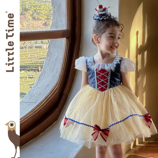 Little time女童连衣裙夏装2025新款儿童白雪公主裙宝宝生日礼服 商品图2