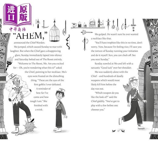 【中商原版】秘密的怪物堡垒 Grumpfort 英文原版 儿童黑白插图图画章节书 搞笑冒险故事 小说读物 进口童书 7岁以上 Usborne 商品图4