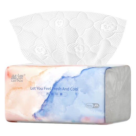 蓝漂 白色抽纸4层304张4包 商品图0