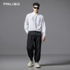 PINLI品立2025夏季新款蝴蝶钉珠长袖衬衫男潮牌宽松休闲衬衣上衣GD252113377 商品缩略图2