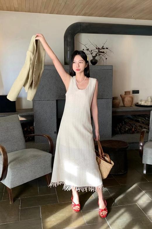 LNNNS 米色钩花背心连衣裙 20176 商品图4