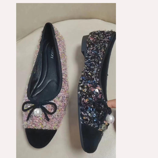 【云粉节】BF楼westory秋季新款小香风蝴蝶结平底浅口单鞋 商品图1