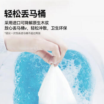 京东京造 JOY联名湿厕纸80片*6包加厚湿巾 清洁厕纸湿纸巾擦除99.9%细菌 /家庭清洁/纸品 /清洁纸品 /湿厕纸 商品图3