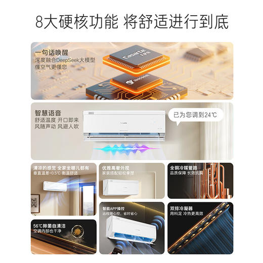 国补到手 3280元 卡萨帝（Casarte）揽光空调星悦版 1.5匹 一级能效 智慧语音 60℃高温制冷不停机 15s速冷 卧室空调 CAS3523FCB(81)VU1 商品图2