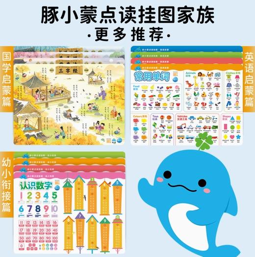 【点读版】豚小蒙点读挂图英语启蒙幼小衔接启蒙百科国学启蒙 商品图3