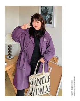 超值购【诗铭洛可】XC7835时尚风衣山刺绣大码加绒外套A14-2