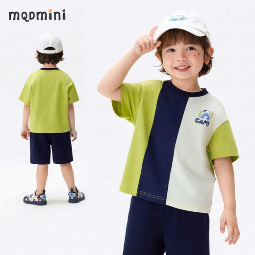 【两件套】【90-140】【MQDmini】男童夏季冰感短袖短裤套装 商品图1