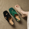 【预售5天】6cm~羊翻皮厚底气质百搭凉鞋新款夏季绿色露趾粗跟高跟鞋女ZYY&A1220 商品缩略图3