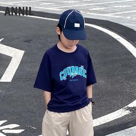 男童圆领短袖T恤夏季新款安奈儿童装EB521124