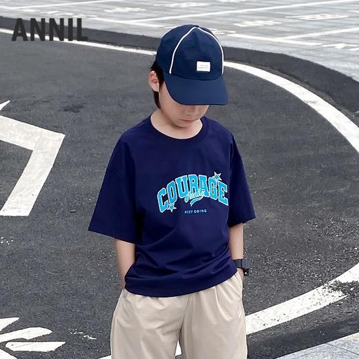 男童圆领短袖T恤夏季新款安奈儿童装EB521124 商品图0