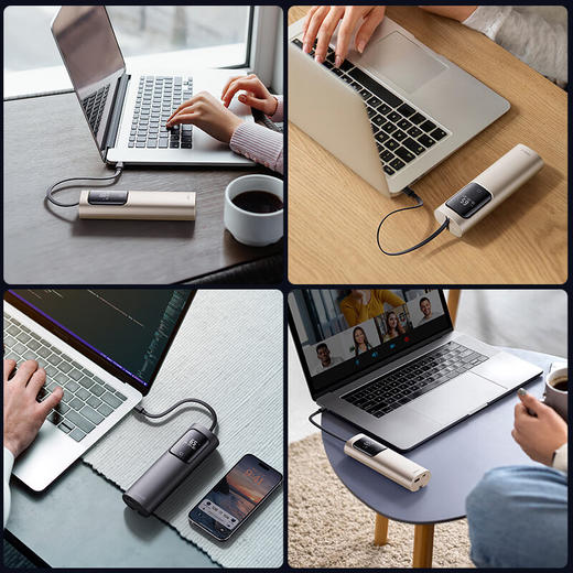 【国家3C认证】爱沃可（iWALK）65W快充HBT001 自带线笔记本充电宝20000mAh应急移动电源大功率可上飞机华为电脑苹果15/16手机平板 商品图3