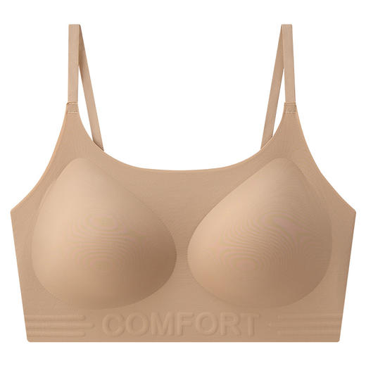 【第二件0元！隐形黑科技💡小胸女孩的福音！】粉底液级贴合感✨无痕聚拢+液态软支撑，舒适又显曲线美💃隐形粉底液吊带无痕内衣 女深肤色上托小胸聚拢背心式无钢圈文胸 商品图4