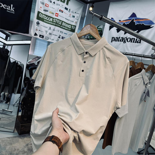 迪家款！2025新款7A抗菌棉感速干面料无缝压胶男女同款运动户外短袖POLO衫 商品图8