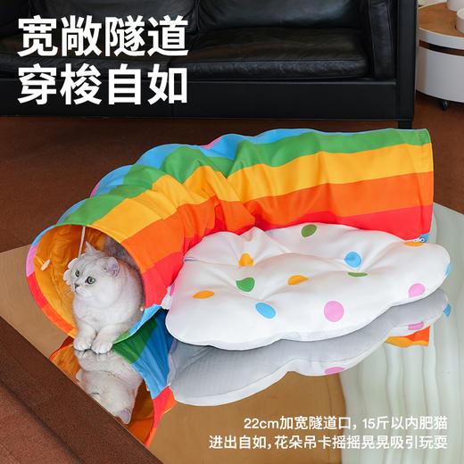 zeze缤纷彩虹隧道宠物床-B（包邮） 商品图1