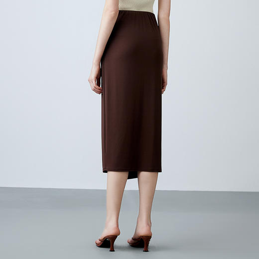 EITIE爱特爱夏季新款气质高级感提褶高腰显瘦半身裙7806513 商品图4