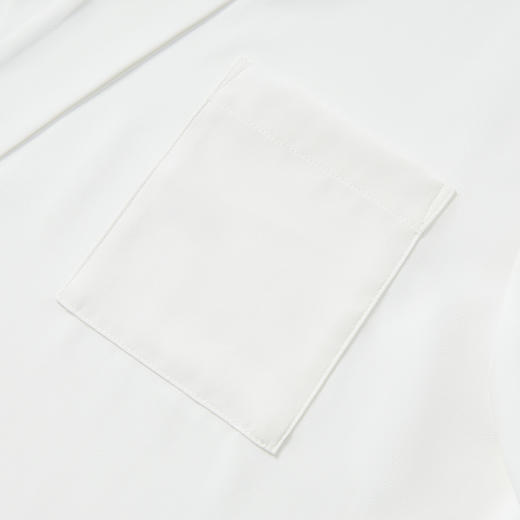 罗蒙夏季七分袖衬衫女士休闲百搭时尚V领前胸口袋设计感短袖衬衣女上衣 商品图6