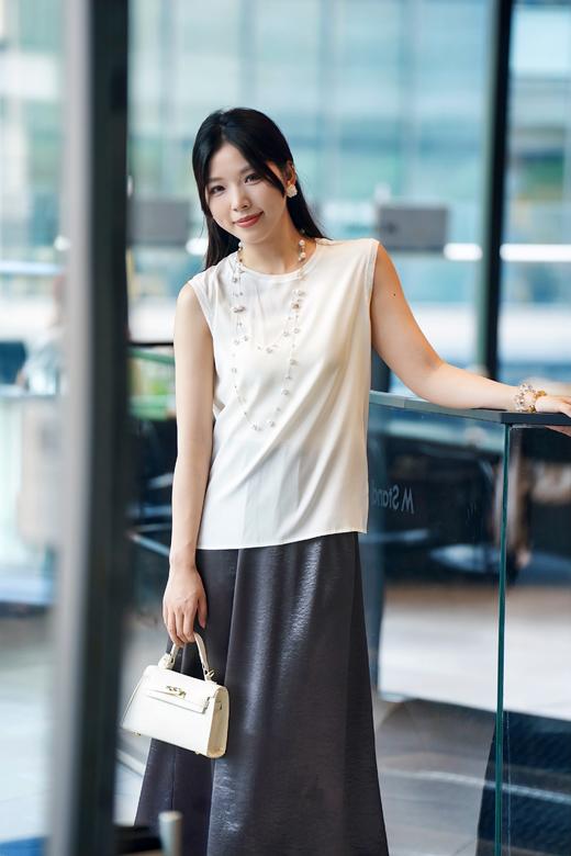 M2臣禾	【真丝背心】 拼罗纹合体版型无袖背心	JZ252050975 商品图6