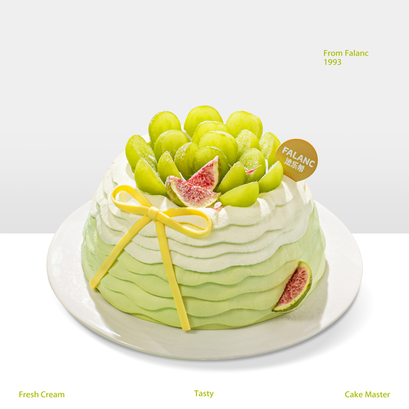 【雪顶青提】夏茉浮香 轻甜时光 0卡糖茉莉青提蜜瓜蛋糕