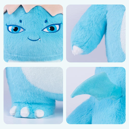 奶龙卡通玩偶暴暴龙公仔蓝色蛋壳龙玩偶恐龙毛绒玩具生日礼物 商品图3