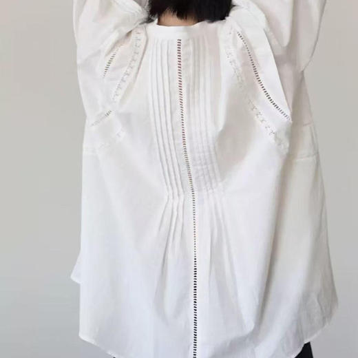 「K」洛诗琳34338法式镂空衬衫2025夏季设计感宽松别致衬衫10242 商品图1