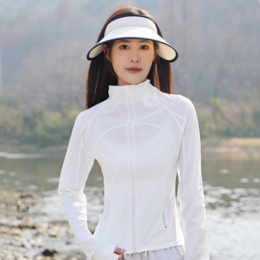 【立领防晒衣女】夏季外套冰丝透气 新款防紫外线修身拉链防晒服 原纱防晒衣 商品图5