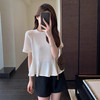 重磅醋酸!凉感舒适下摆荷叶边减龄圆领短袖T恤女春夏新款! 商品缩略图1