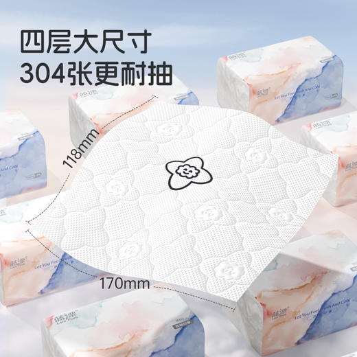 蓝漂 白色抽纸4层304张4包 商品图2